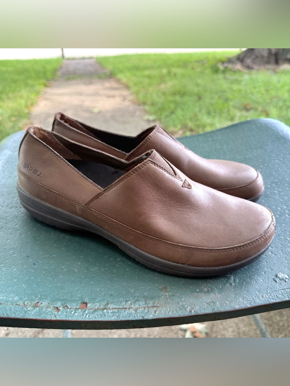 Merrell Women's Encore Kassie Moc Shoes Earth Brown Leather sz 6.5